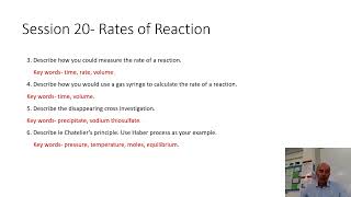 Year 10 Rates of reaction revision questions