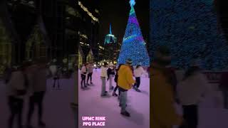 UPMC RINK PPG PLACE / Ice Skating ⛸️ 2024 #skating #ppg #downtown #pittsburgh #shortvideo