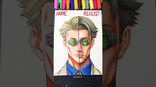 Drawing Nanami kento vs realistic art challenge #animedrawing#nanamikento#jujutsukaisen#art #drawing