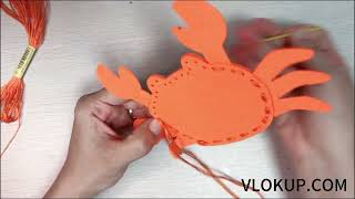 Vlokup DIY Crab Felt Sewing Kit for Kids | Easy and Fun Craft Project