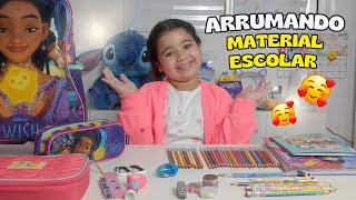 ARRUMANDO MATERIAL ESCOLAR PARA VOLTA AS AULAS | Canal da Marina