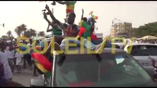 AMBIANCE DANS LES RUES DE DAKAR APRES LA VICTOIRE DU SENEGAL SUR LA POLOGNE