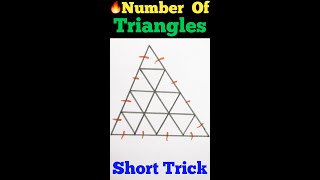 Number Of Triangles 🔥|| How To Count Triangles 🤔🖊️|| Reasoning Short Trick || Exam India ||#Shorts