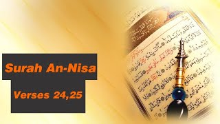 Learn Quran | Surah An-Nisa Verses 24,25 with Tajweed  #Quran #tajweed_quran