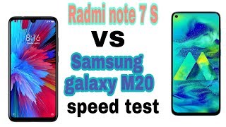 Radmi note 7 Pro vs Samsung galaxy M20 speed test