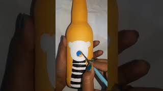 #DIY Bottle painting #short #easy #acrylic #easy Home Decor Using Bottle #viral #karabi #short