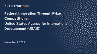 Federal Innovation Through Prize Competitions - U.S. Agency for International Development (USAID)