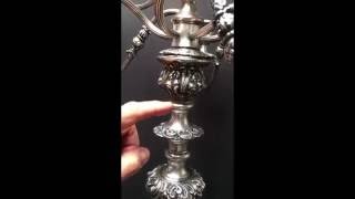 Restoring a silver candelabra Nineteenth Century (19th c.) Sheffield, england