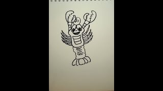 легкие рисунки из РУССКИХ слов (рак)/How to turn the words  crawfish into a cartoon