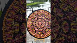 Easy and Simple  Dot Mandala Painting on stretched canvas #trend#mandala #colorful#hand painted