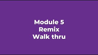 BUS 231 Lab 5 Remix Walk Thru