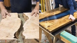 ✅COMO fazer TAMPO de MESA com RESINA EPÓXI - MESA RÚSTICA com RESINA EPÓXI!