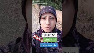 how to say in Lebanese Arabic "yesterday, today, tomorrow"#lebanesetigermum#shorts