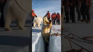 Rescuers Risked Their Lives to Save a Polar Bear #shorts