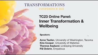 TC23 Online Panel - Inner Transformation and Wellbeing