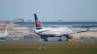 Icelandair Boeing 757 TF-ISL takeoff at Bremen Airport 14.01.2018