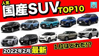 【2022年2月最新】人気国産SUVランキングトップ10徹底比較！CX-5・ライズ・ロッキー・ハリアー・プラド・ヴェゼル・カローラクロス・ヤリスクロス・フォレスター・RAV4・キックス