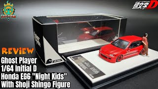 Review Diecast Ghost Player Initial D Honda EG6 "Night Kids" 1/64 With Shoji Shingo Minifigures