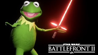 KERMIT THE FROG in Star Wars Battlefront 2! (Funny Mods)