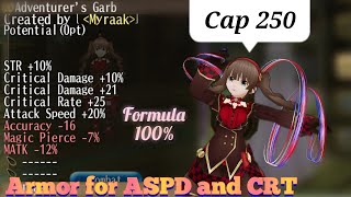 Fill stats Str10% Cd10% Cd21 Cr25 Aspd20% - TORAM ONLINE - Cap 250