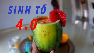 Cảnh vlog Làm ly sinh tốt hoa 4.0 \ Giant fruit smoothie