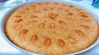 طريقه البسبوسه🥧 بالقشطه واللوز خطوه بخطوه من مطبخي مطبخ اميره معايا انتي ست الكل 😍