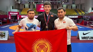 Wrestling world U20 , Асан Жанышов укмуштудай курошту🇰🇬💪🏆#борьба #sports #