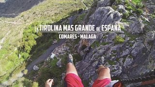 La Tirolina de Comares, la más grande de España