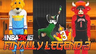 NBA 2K16 - FINALLY LEGEND 3! FIRST MASCOT & ANIMATIONS