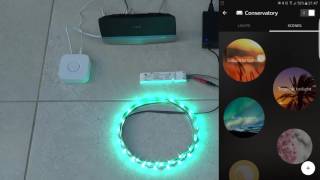 Amazon Echo with inexpensive Colour LEDs and Philips Hue Bridge