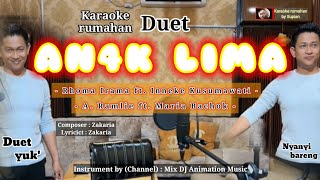 ANAK LIMA Karaoke duet | Rhoma Irama ft. Inneke Kusumawati | Karaoke rumahan | Supian