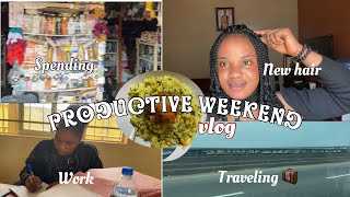 PRODUCTIVE WEEKEND VLOG: TRAVELING, NEW HAIR, WORKING AND MORE….