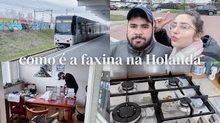 UM DIA DE TRABALHO COMIGO E COM O MEU NAMORADO NA FAXINA 🇳🇱