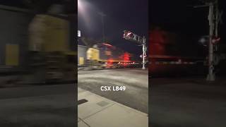 Night Train - CSX L849 in Athens #nighttrain @CameraBryan #athensalabama #trainvideo #trainhorn #csx