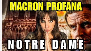 MACRON ENTRA COMO EL ANTICRISTO EN NOTRE DAME AHORA MASÓNICO