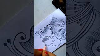 Arabic mehndi design on paper|| mehndi design with pencil on paper|| Easy mehndi ||#shorts #ytshorts