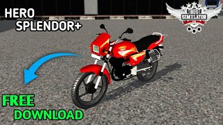 HERO SPLENDOR PLUS FOR BUS SIMULATOR INDONESIA BUSSID FREE DOWNLOAD