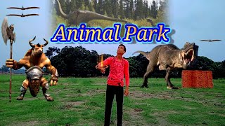 Jurassic Animals Park - part 1|| dainosaur in attack video trailer || trex chase | jurassic park