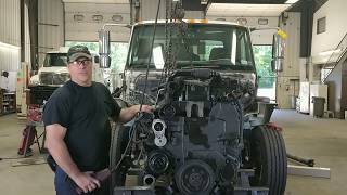 WEST CHESTER 4000 GALLON WATER TRUCK BUILD INSTALLING ENGINE