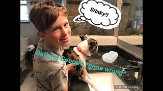 BATHING OUR PUPPY *gone wrong*