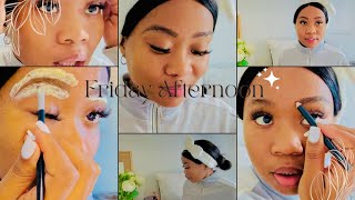 Trim your eyebrows with me || Beauty hack/plug | South African YouTuber.