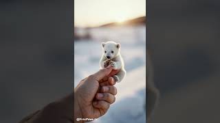 ❄️ Meet the Tiny Polar Bear – An Arctic Cuddle! 🐻‍❄️💙