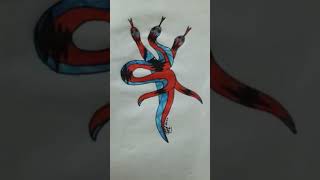 Three headed snake Drawing||#shorts