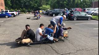 Marines Racing Urban Canoes in Marine Makers Innovation Boot Camp