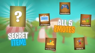 New island royale emotes Showcase🕺🏽 How to get New island pass secret item🔐 How To Get All Item FREE