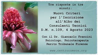 Tre Risposte in Tre Minuti: Nuovi Criteri per l'Iscrizione all'Albo dei Consulenti Tecnici