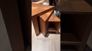 I was amazed by the walnut side table, with its unique design and full artistic flair! #sidetable