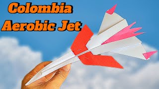 How To Make Colombia Jet Origami Paper Airplane