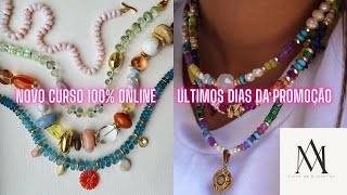 Curso Online de Bijuterias - Colares e Pulseiras com Pedras Naturais e Fios por Aline Mota