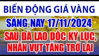 Giá vàng hôm nay 17/11/2024: Sau đà lao dốc kỷ lục, nhẫn vụt tăng trở lại